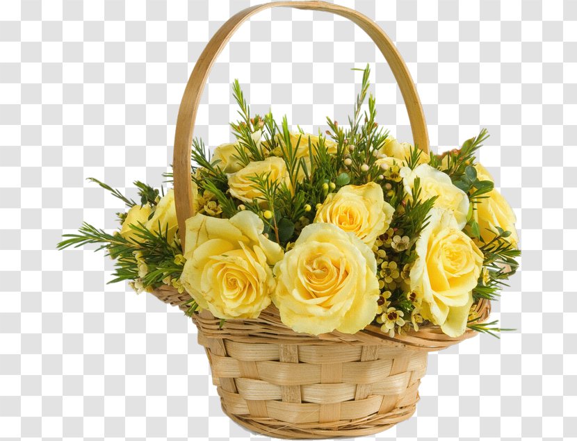 Flower Bouquet Basket Cut Flowers Floristry - Rose Family Transparent PNG