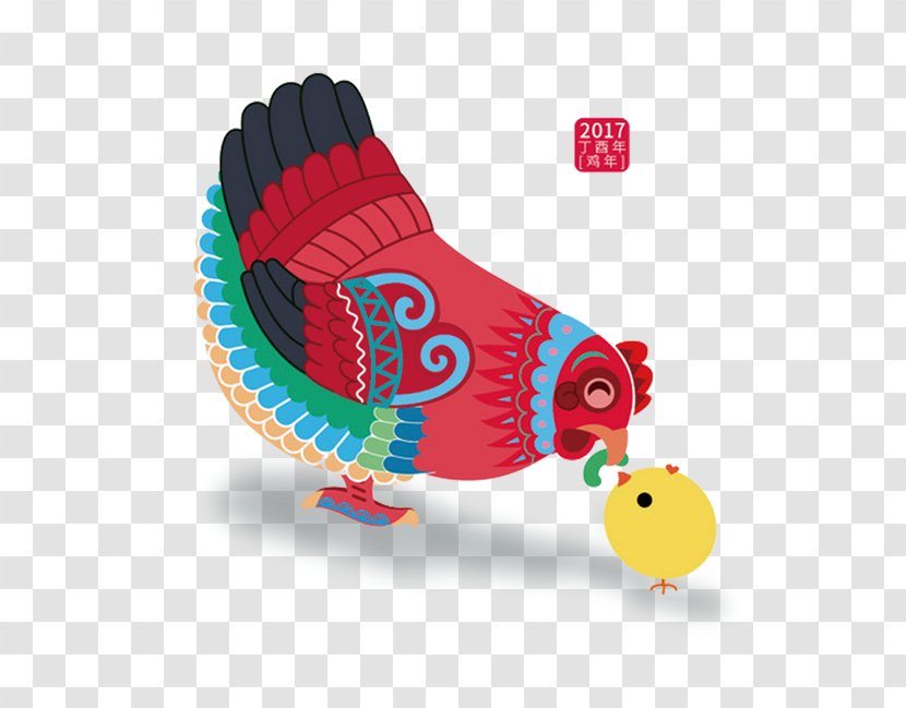Chinese New Year Painting - Rooster - Footwear Transparent PNG