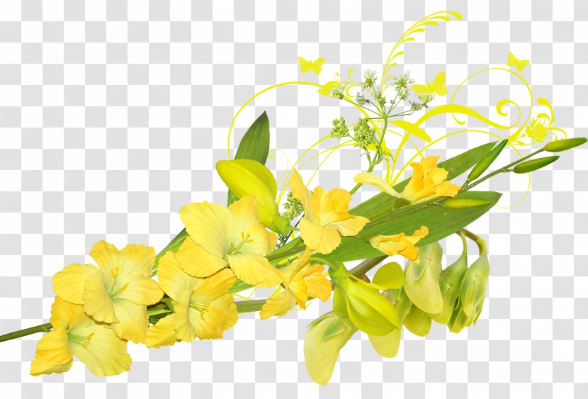 Flower Clip Art - Yellow - Gladiolus Transparent PNG
