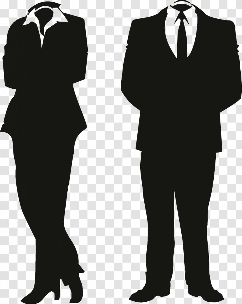 Suit Formal Wear Clothing Tuxedo Standing - Businessperson Silhouette Transparent PNG