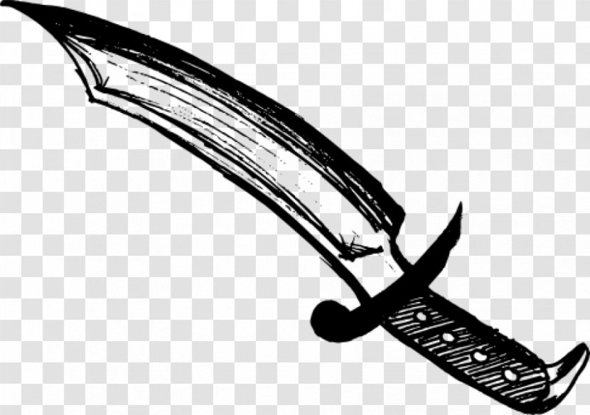 Knife Drawing - Black And White Transparent PNG