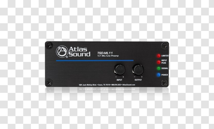 Audio Power Amplifier Electronics Atlas Sound TSD-DA Distribution - Electric Transparent PNG