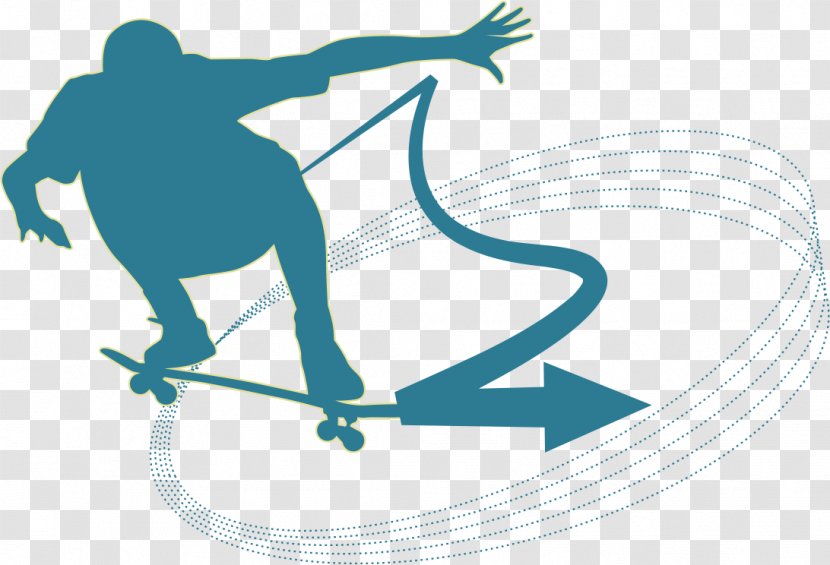 Silhouette Art Clip - Skateboarding Equipment And Supplies - Trend Figures Transparent PNG