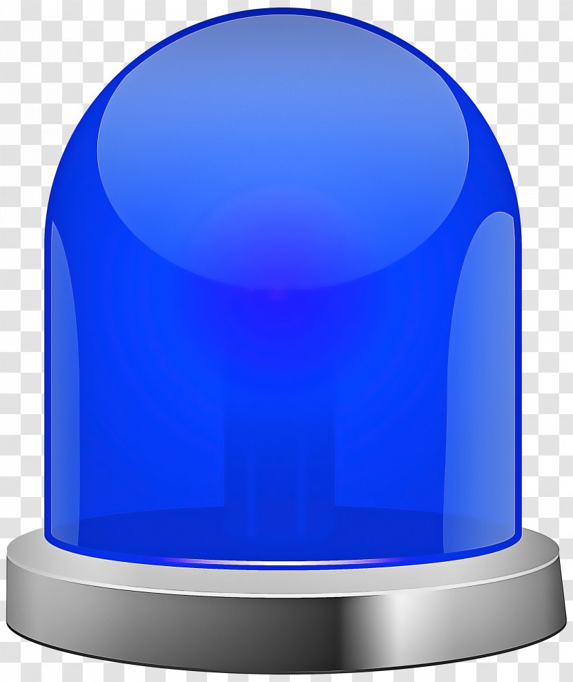 Police Cartoon - Civil Defense Siren - Electric Blue Cobalt Transparent PNG