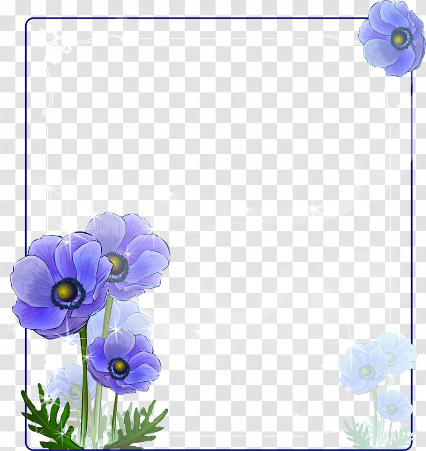 Ansichtkaart Stock Photography Flower Clip Art - Blue - Anemone Transparent PNG
