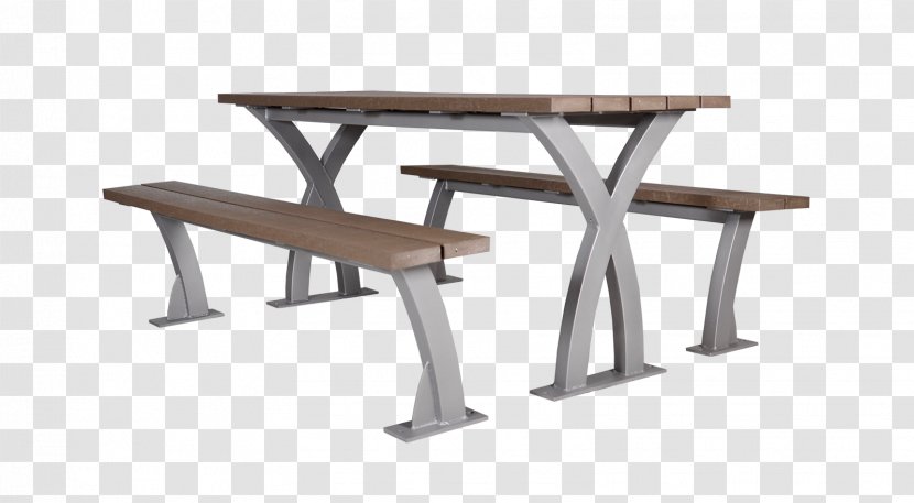 Picnic Table Bench Plastic - Wishbone Site Furnishings - Top Transparent PNG