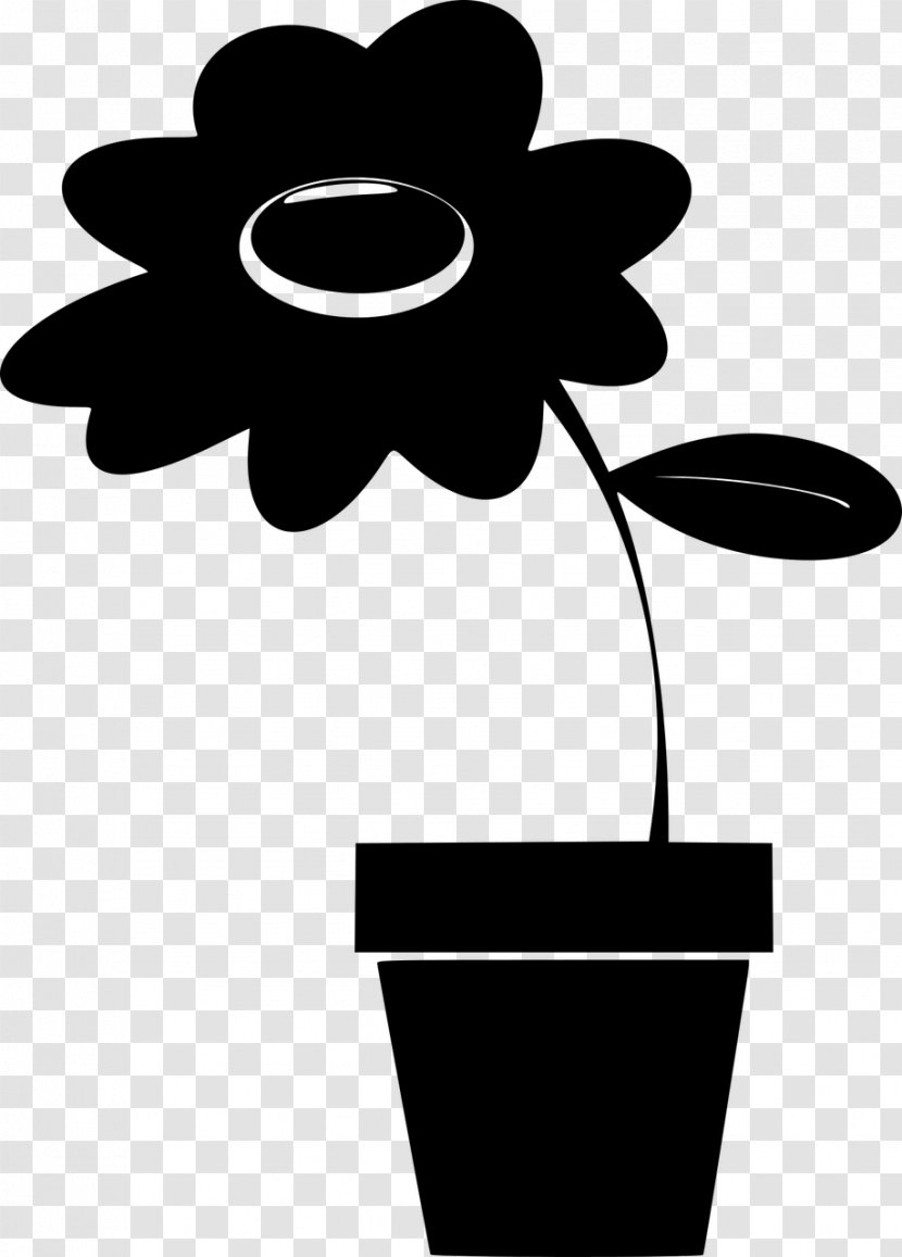 Petal Flowerpot Clip Art - Silhouette - Flower Transparent PNG