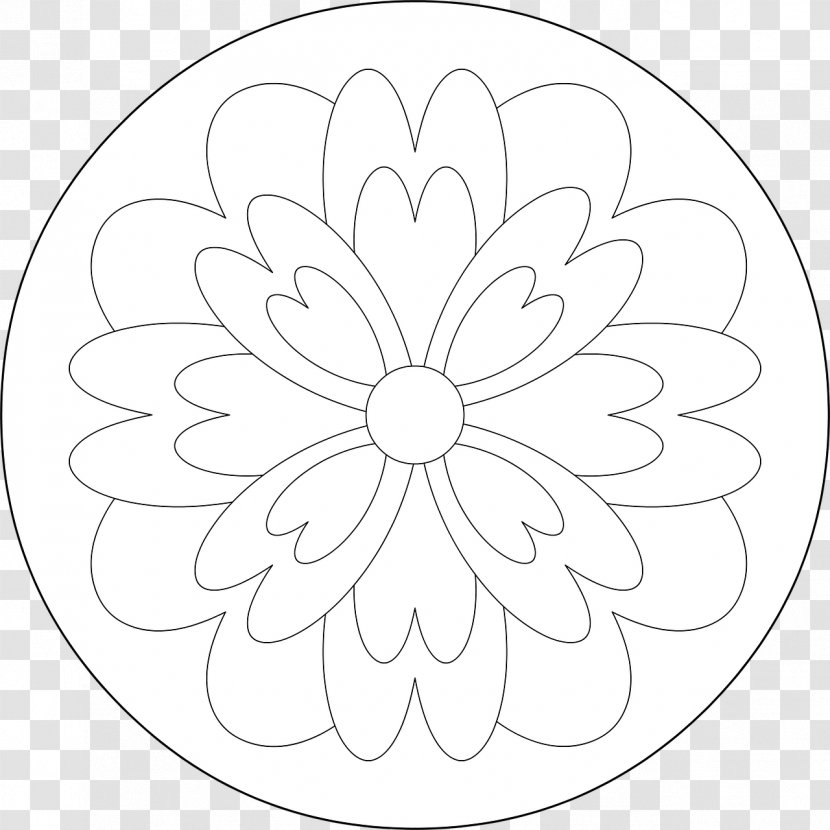 Floral Design /m/02csf Drawing White - Flower Mandala Transparent PNG