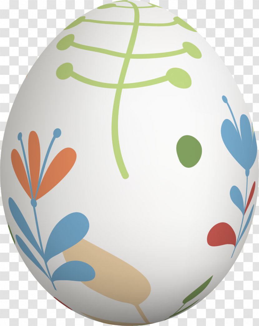 Easter Bunny Egg - Hand Painted White Eggs Transparent PNG