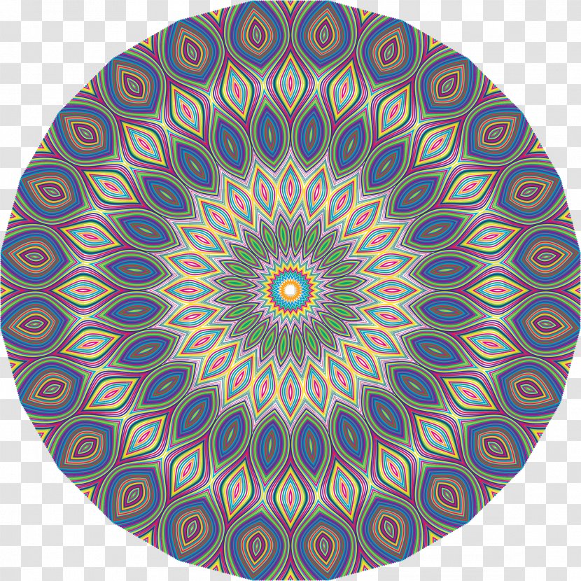 Kaleidoscope Symmetry Circle Purple Pattern - Waves Decorative Material Transparent PNG