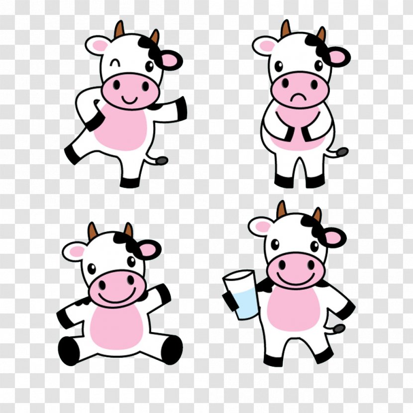 Cattle Cartoon Drawing Painting - Dairy - Cow Transparent PNG