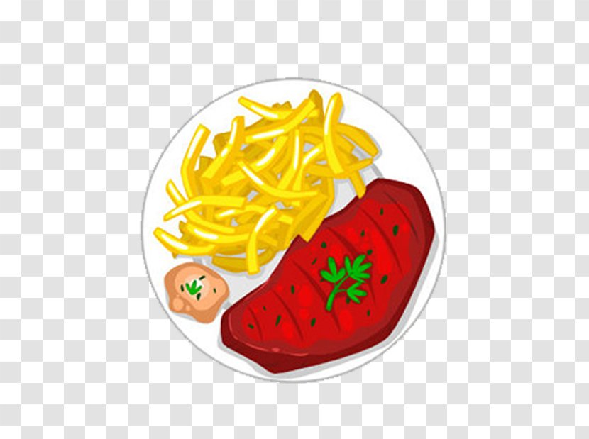 Beefsteak Fast Food French Fries Meal - Meat Transparent PNG