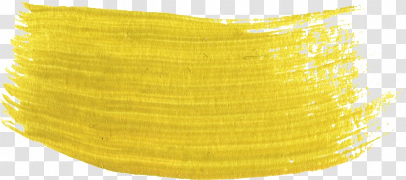 Yellow Paint Brush - Stroke Transparent PNG
