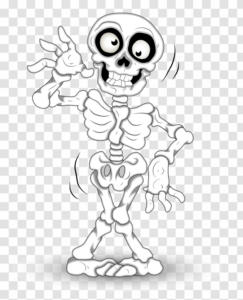 Halloween Skeleton Skull Clip Art - Human Behavior - Clipart Transparent PNG