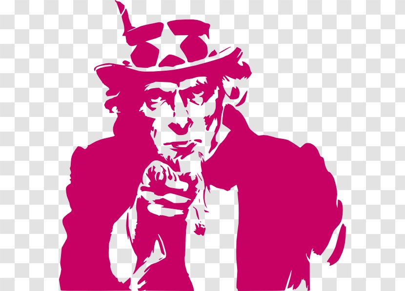 Uncle Sam Poster Clip Art - Red - Voting Images Transparent PNG