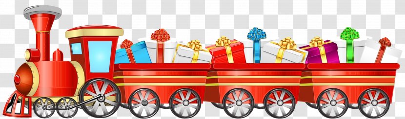 Santa Claus Drawing - Transport - Railroad Car Toy Transparent PNG