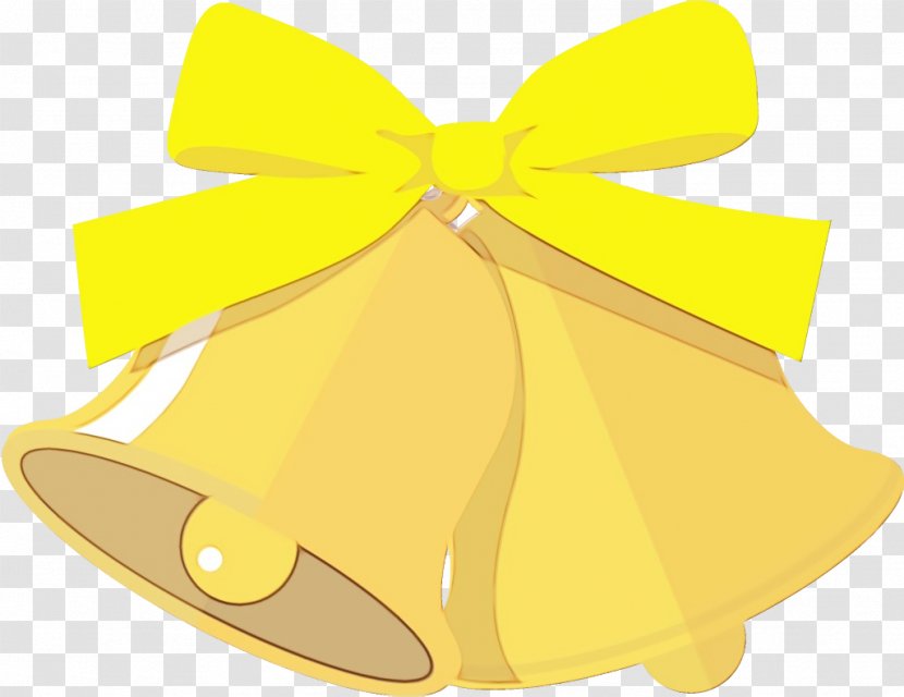 Yellow Ribbon Bell Wheel - Watercolor Transparent PNG