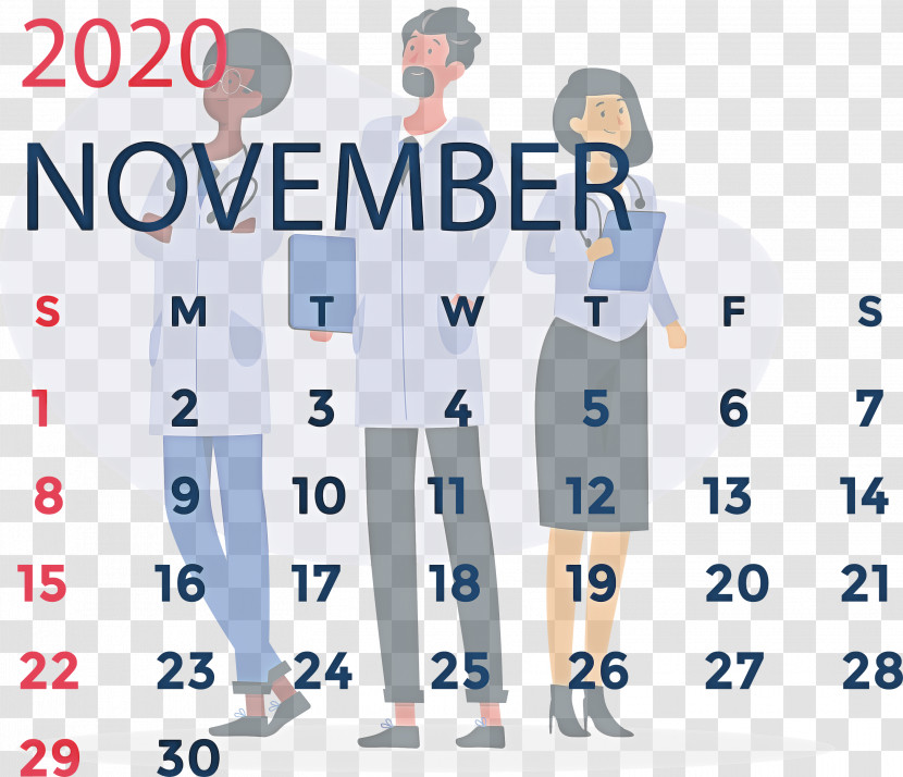 November 2020 Calendar November 2020 Printable Calendar Transparent PNG