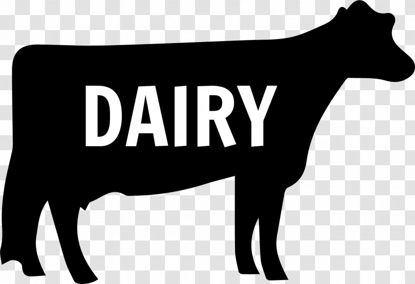 Dairy Cattle Logo Clip Art Black & White - M - MAffiliated Foods Transparent PNG