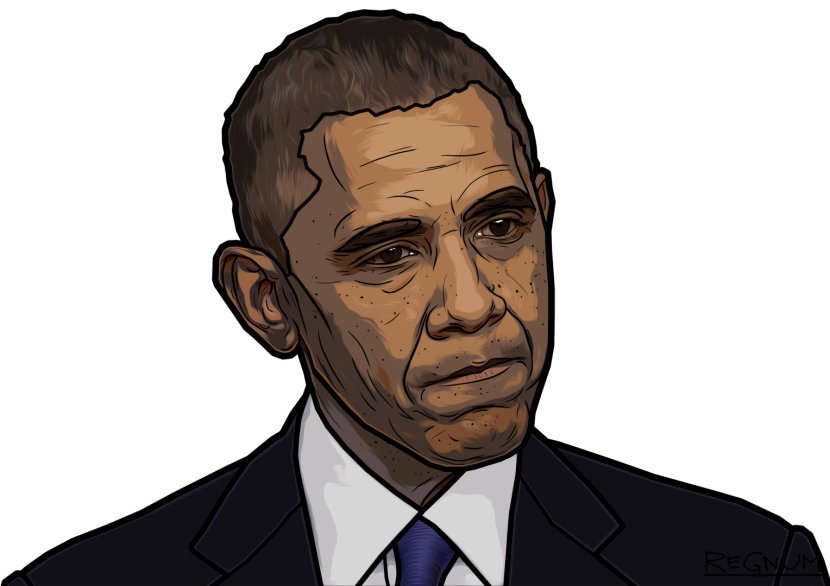 Barack Obama Illinois President Of The United States - Head Transparent PNG