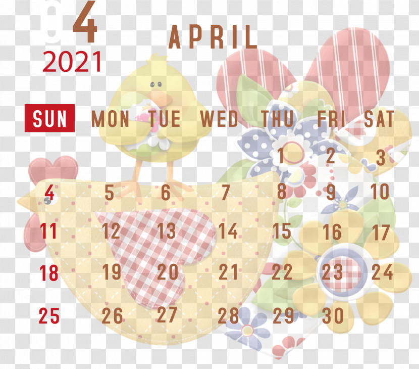 April 2021 Printable Calendar April 2021 Calendar 2021 Calendar Transparent PNG