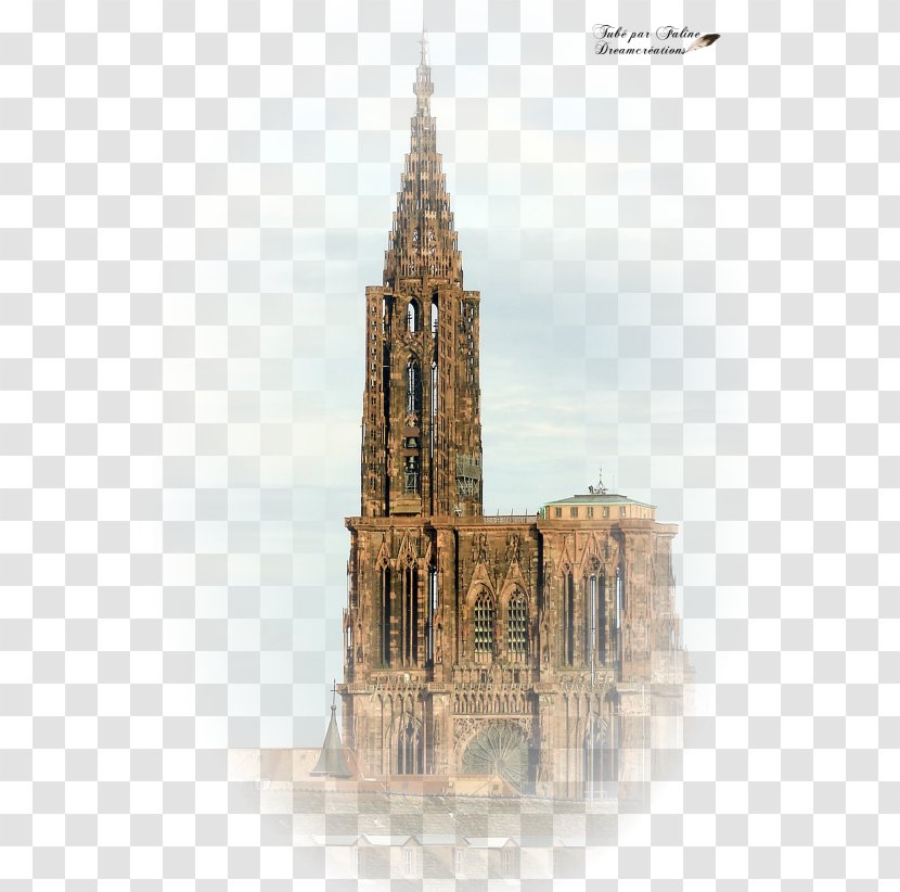 Notre-Dame De Paris Strasbourg Cathedral Spire Medieval Architecture - France Transparent PNG