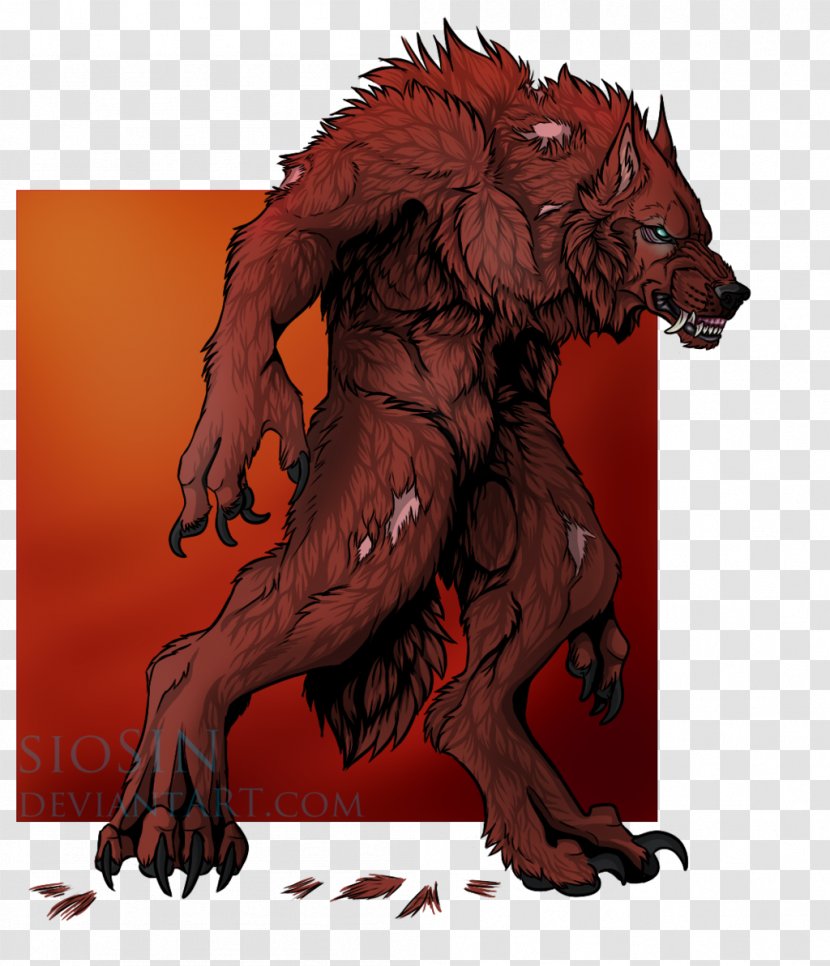 DeviantArt Werewolf Drawing Gray Wolf - Flower Transparent PNG