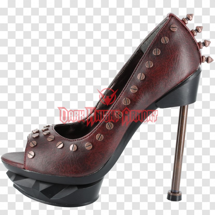 High-heeled Shoe Court Stiletto Heel - Burgundy Low Shoes For Women Transparent PNG