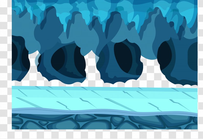 Blue Cave Computer File - Aqua - Creative Transparent PNG