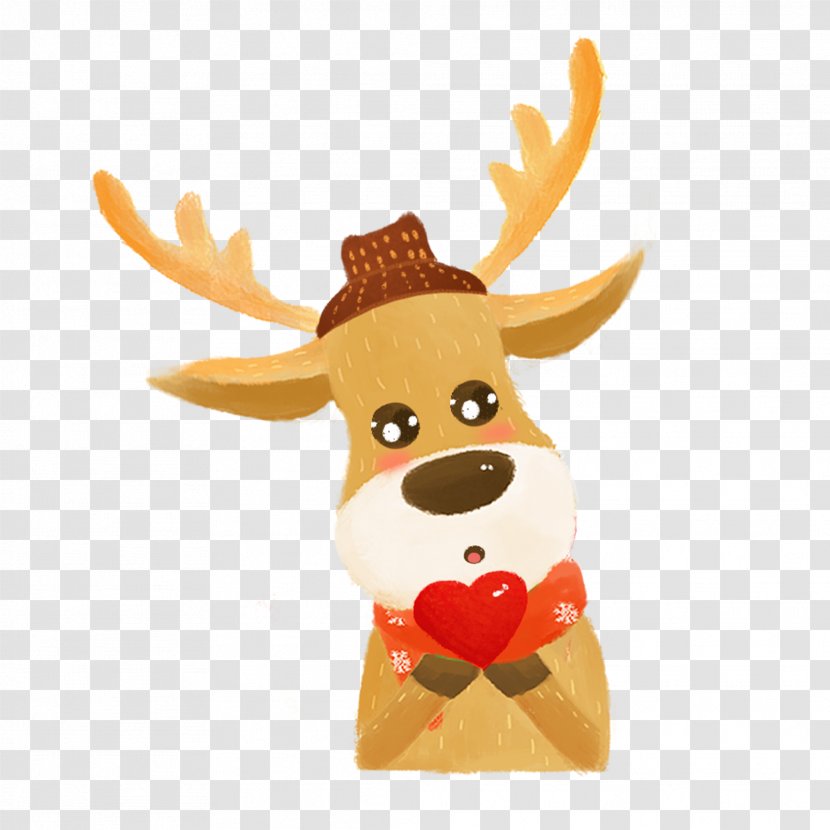 Reindeer Snoopy Cartoon - Vertebrate - Send Love Deer Transparent PNG