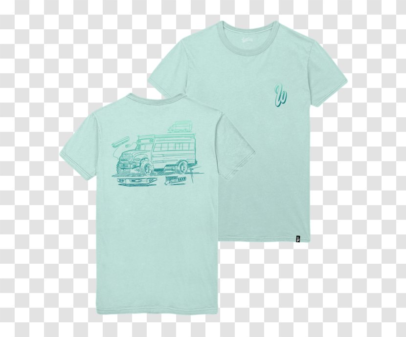 T-shirt Bus Merchandising Clothing - Turquoise Transparent PNG