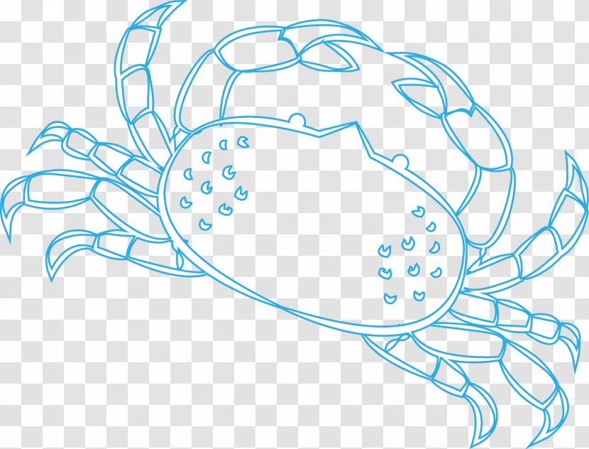 Crab Graphic Design Drawing Cartoon - Blue - Cute Transparent PNG