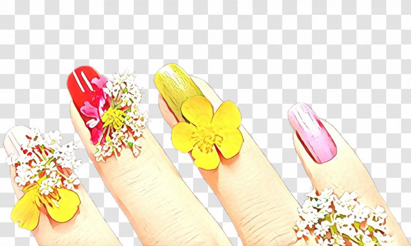 Nail Finger Manicure Yellow Polish - Plant Material Property Transparent PNG