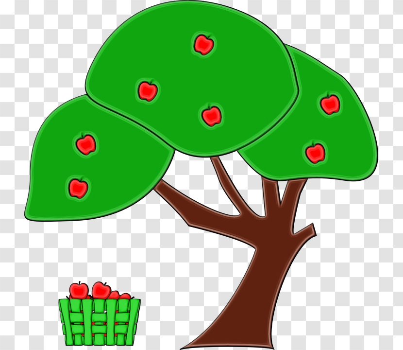 Apple Tree Drawing - Green - Mushroom Plant Transparent PNG