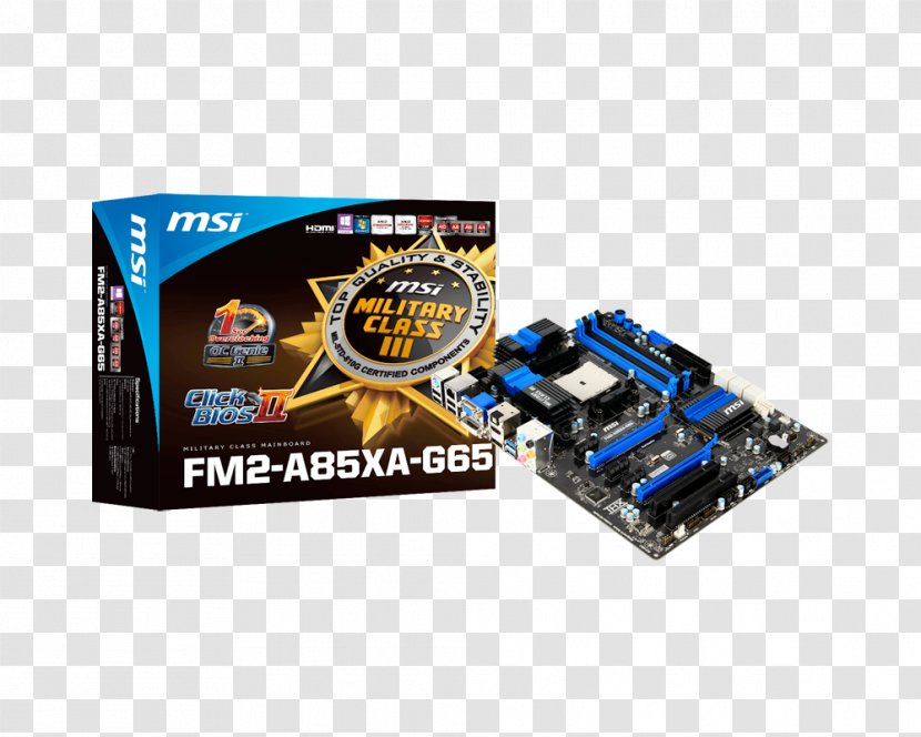 Motherboard Socket FM2 MSI FM2-A85XA-G65 CPU - Ddr3 Sdram - Asrock 960gm-vgs3 Fx Transparent PNG