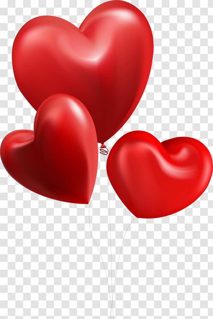 Valentine's Day Heart Balloon Illustration - Tree - Red Love Decoration Pattern Transparent PNG