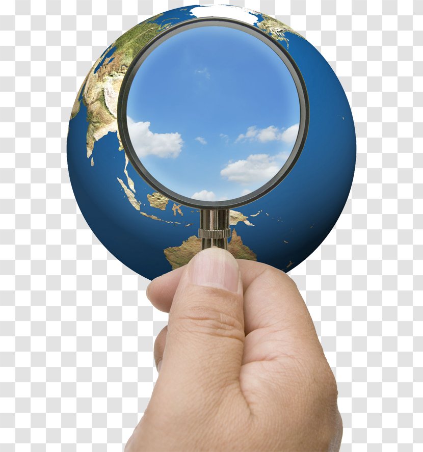 Earth Magnifying Glass - Poster - Hold The Transparent PNG