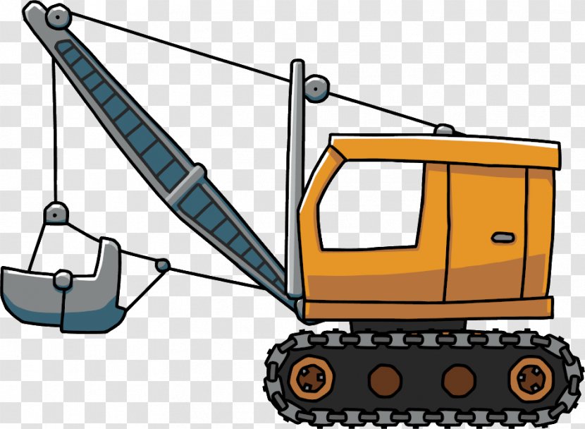 Dragline Excavator Heavy Machinery Power Shovel Loader - Bucket - Cartoon Car Transparent PNG