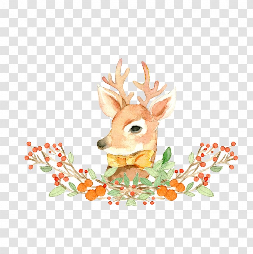 Reindeer Pxe8re Davids Deer - Avatar - Yellow Creative Decorative Transparent PNG