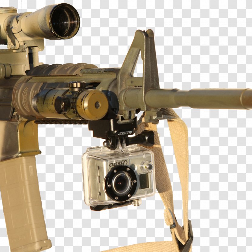 Picatinny Rail Firearm Airsoft Guns Camera - Cartoon - Gopro Cameras Transparent PNG