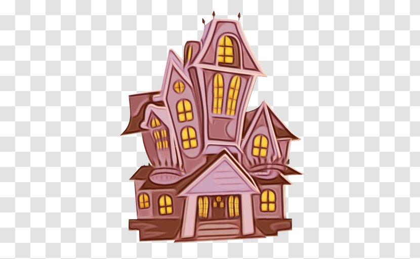 Haunted House Cartoon - Medieval Architecture - Tower Transparent PNG