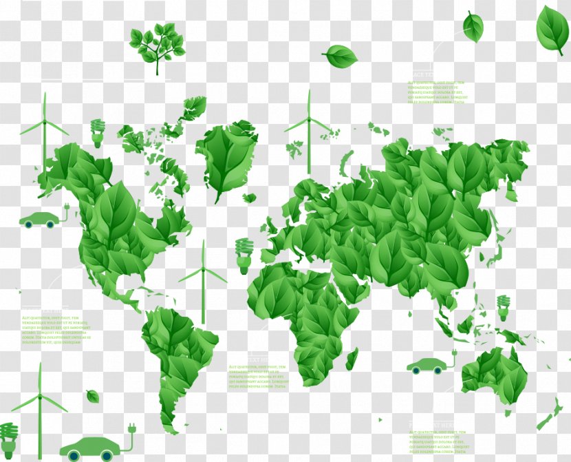 World Map Globe - Green - Vector Creative Transparent PNG