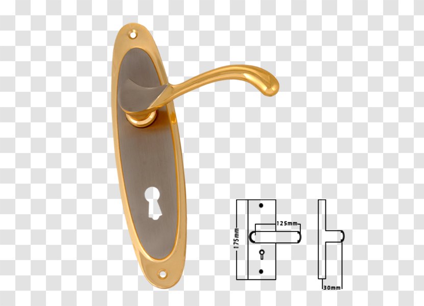Door Handle Mortise Lock Brass - Chain Transparent PNG
