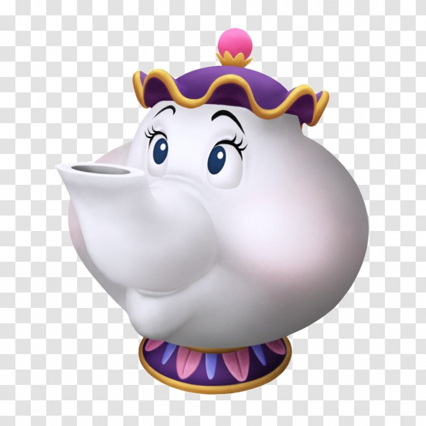 Kingdom Hearts II Beast Mrs. Potts Cogsworth Wikia - Video Game - Teapot Images Transparent PNG