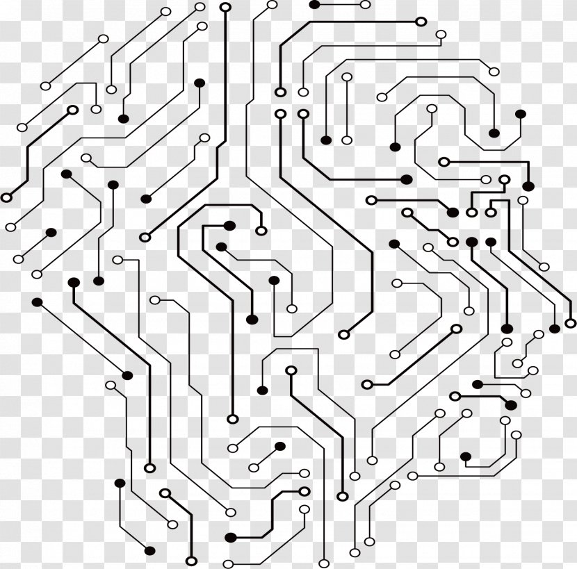 Printed Circuit Board Electrical Network Clip Art - Photography - Brain Transparent PNG