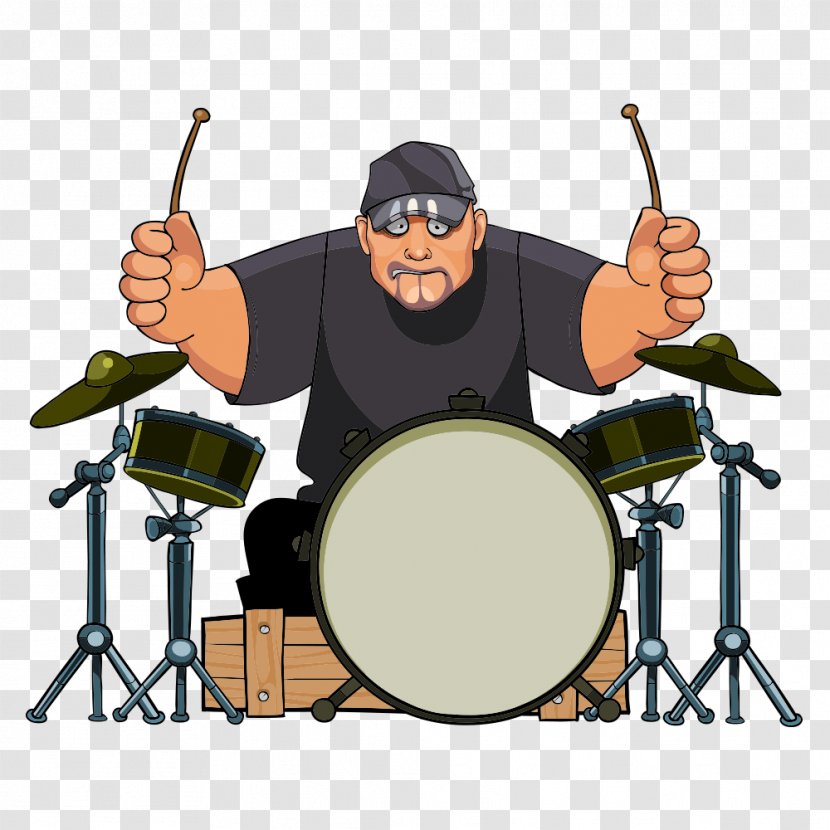 Drums Drummer Illustration - Watercolor - Man Transparent PNG