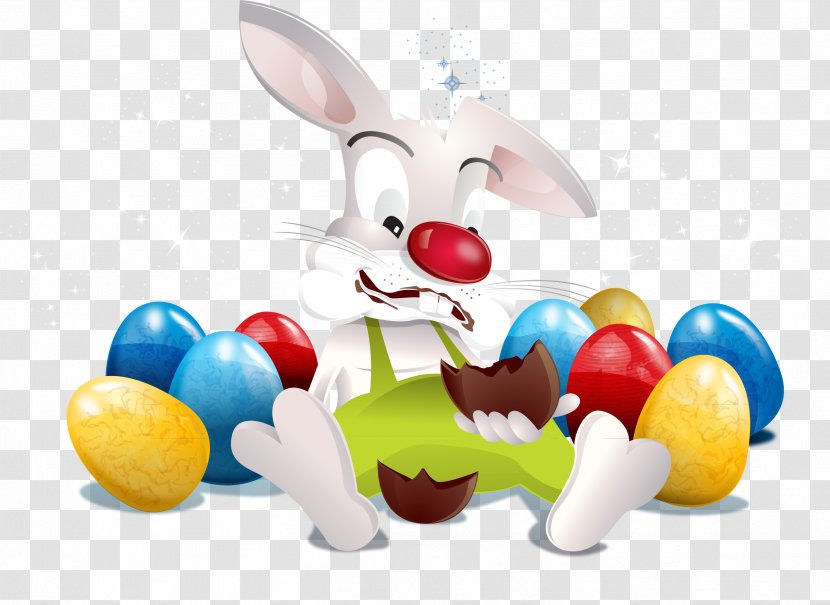 Easter Bunny Egg Rabbit - Vector Illustration Transparent PNG