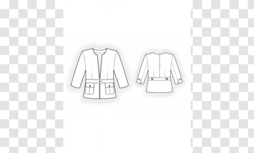 Sewing Earring Jacket Coat Pattern - Rectangle Transparent PNG