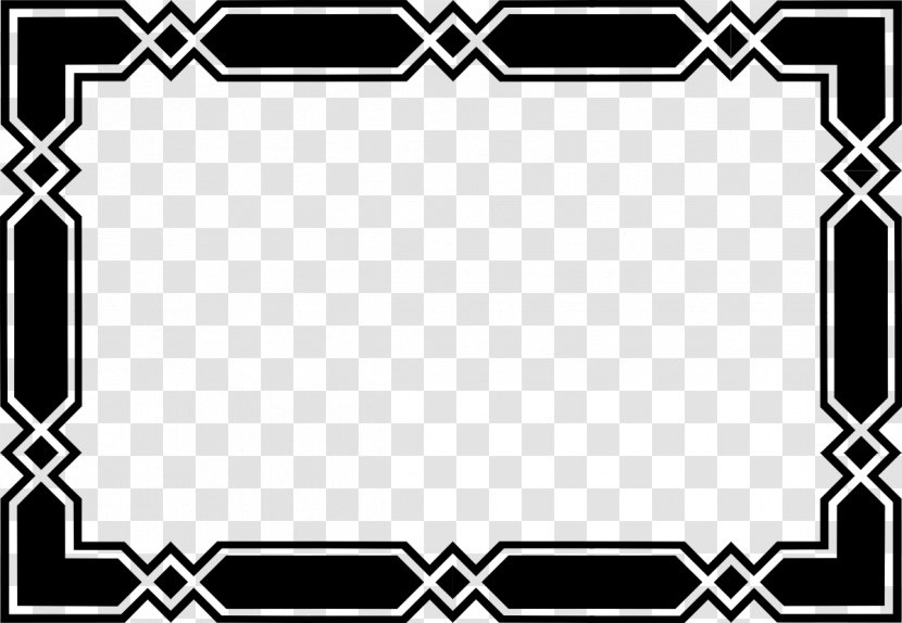 Black And White Board Game Pattern - Text - Decorative Border Transparent PNG