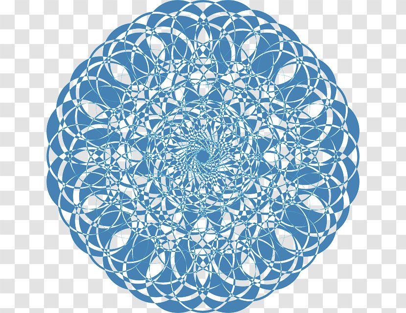 Floral Ornament Clip Art - Blue - Ornamental Transparent PNG